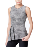 RACHEL Rachel Roy Women Amelia Pleated Top Black Combo