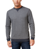 Tasso Elba Men Colorblocked Stripe Sweatshirt Onyx Heather
