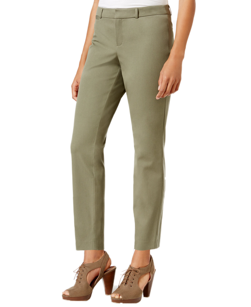 Maison Jules Women Slim Fit Ankle Pants Dusty Olive