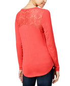 Belle Du Jour Juniors V Neck Top with Necklace