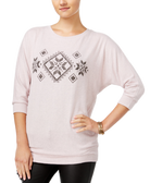 Hippie Rose Women Dolman Sleeve Graphic Top Moonstone