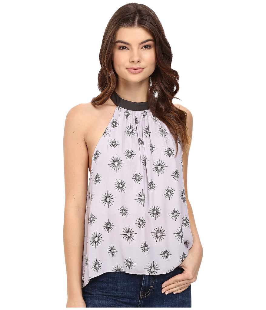 Free People Women Printed Through The Night Tank Top Lavender