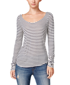 chelsea sky Women Montrose Striped Open Back Top Navy