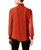 NY Collection Women Metallic Detail Turtleneck Blouse