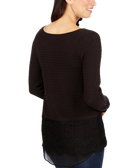 Lucky Brand Women Lace Trim Sweater