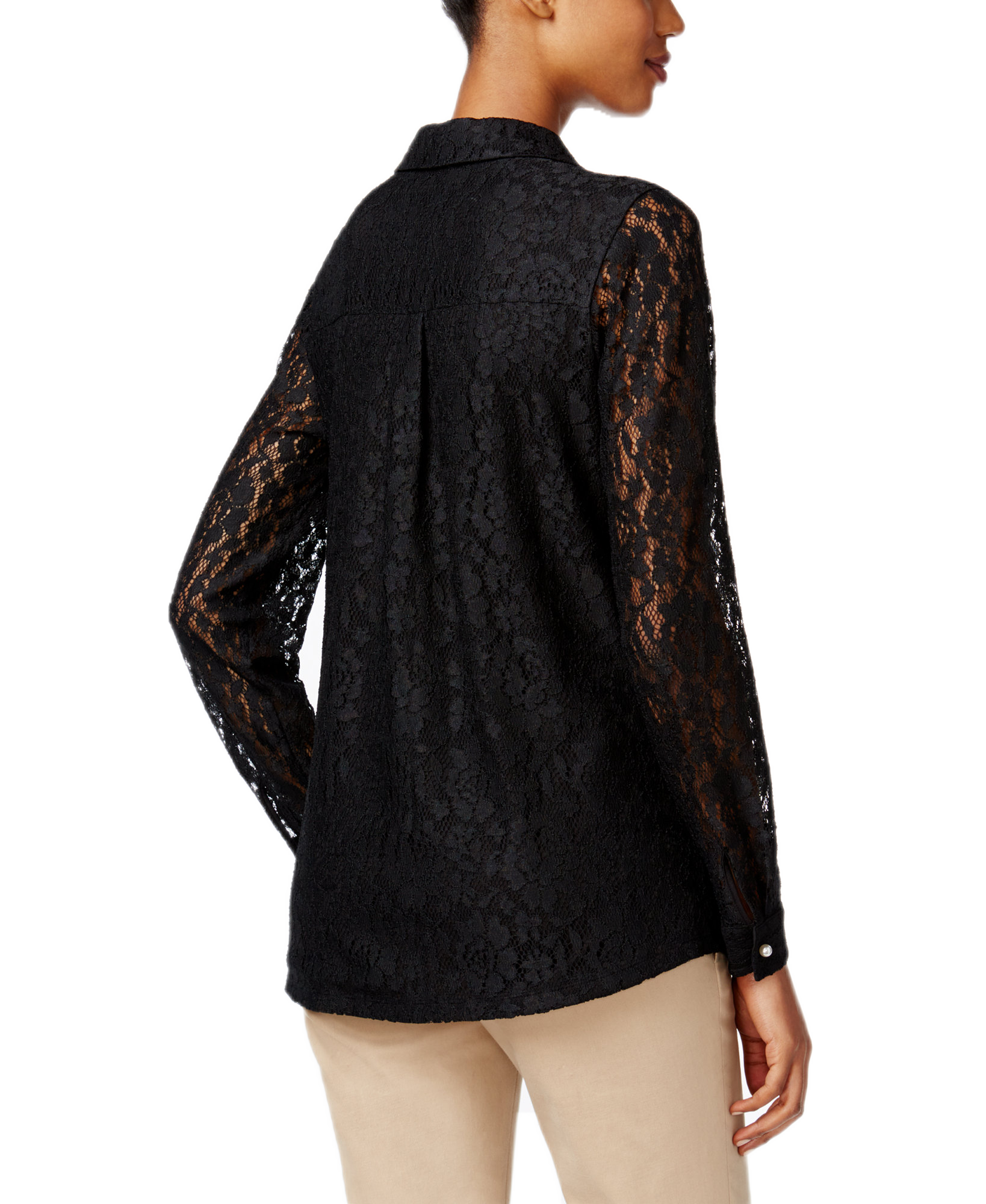 Charter Club Women Lace Shirt