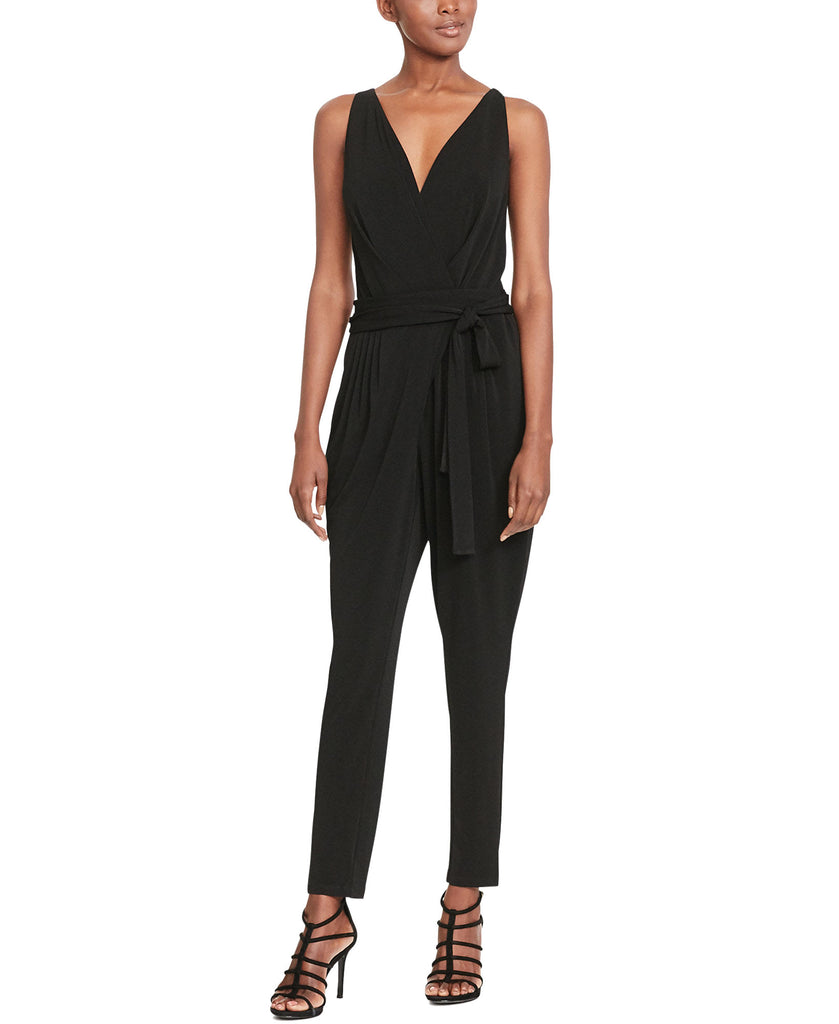 Lauren Ralph Lauren Women Petite Jersey Surplice Jumpsuit