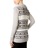 G.H. Bass & Co Women Striped Lace Up Sweater
