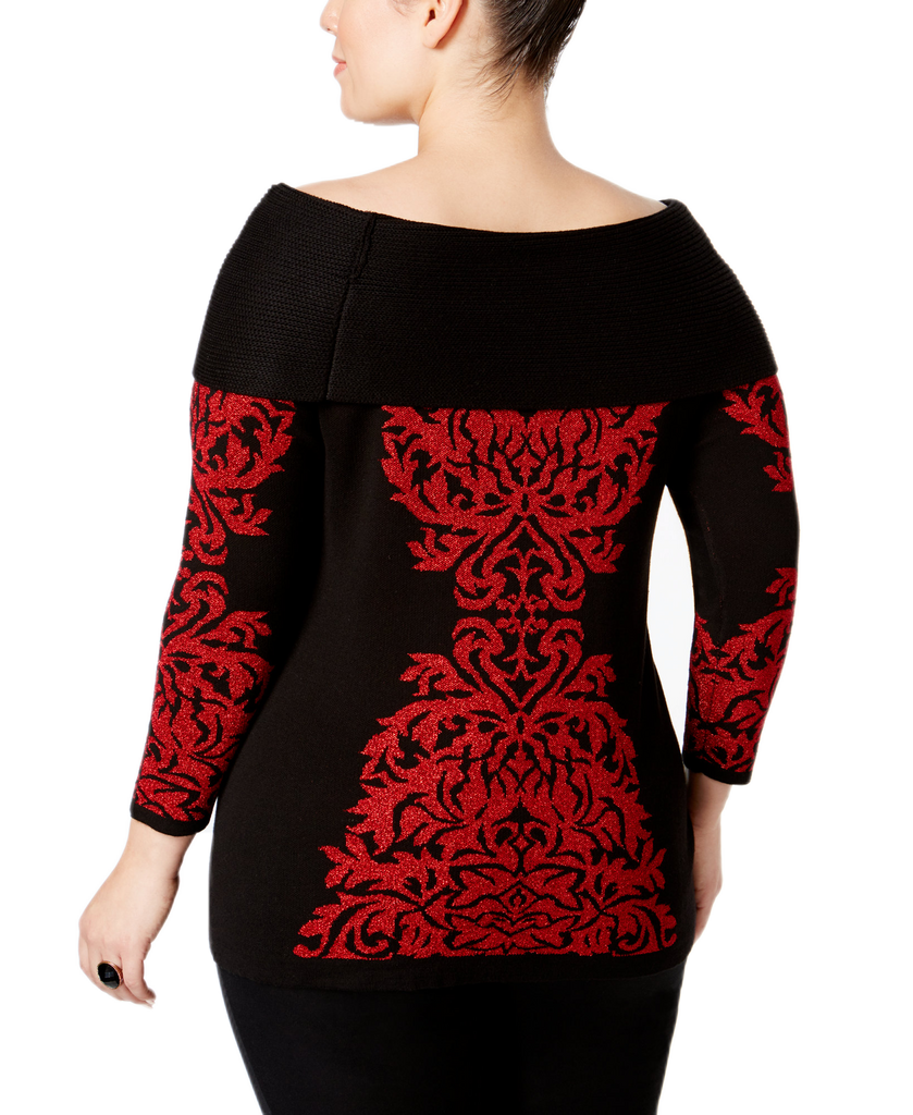 INC International Concepts Women Plus Jacquard Tunic