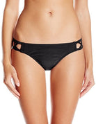 Jessica Simpson Women X Cross Hipster Bikini Bottom Black
