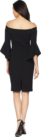 Bebe Women Off The Shoulder Bell Sleeve Cocktail Dress