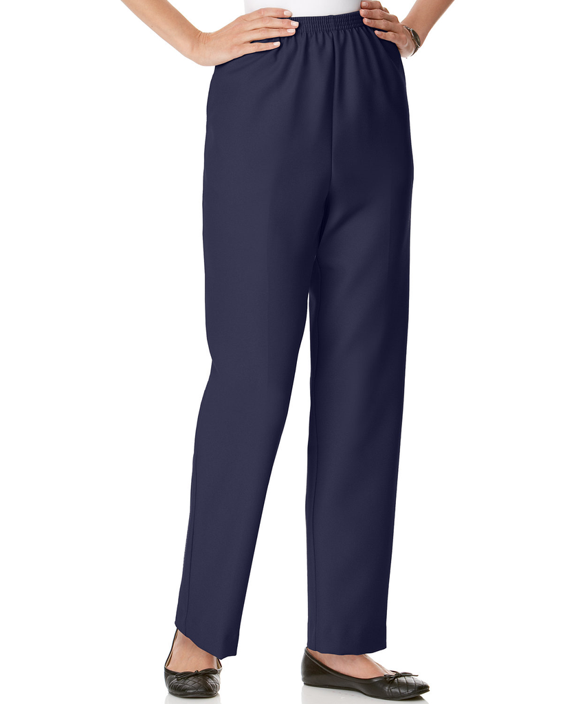 Alfred Dunner Women Classics Pull On Straight Leg Pants