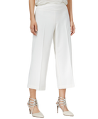 Bar III Women Wide Leg Cropped Pants Egret