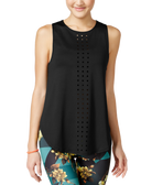 Energie Active Juniors Lark Laser Cutout Tank Top Caviar