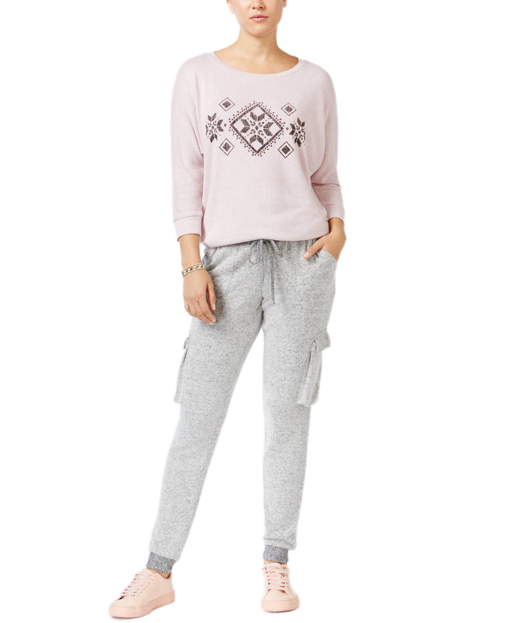 Hippie Rose Women Dolman Sleeve Graphic Top