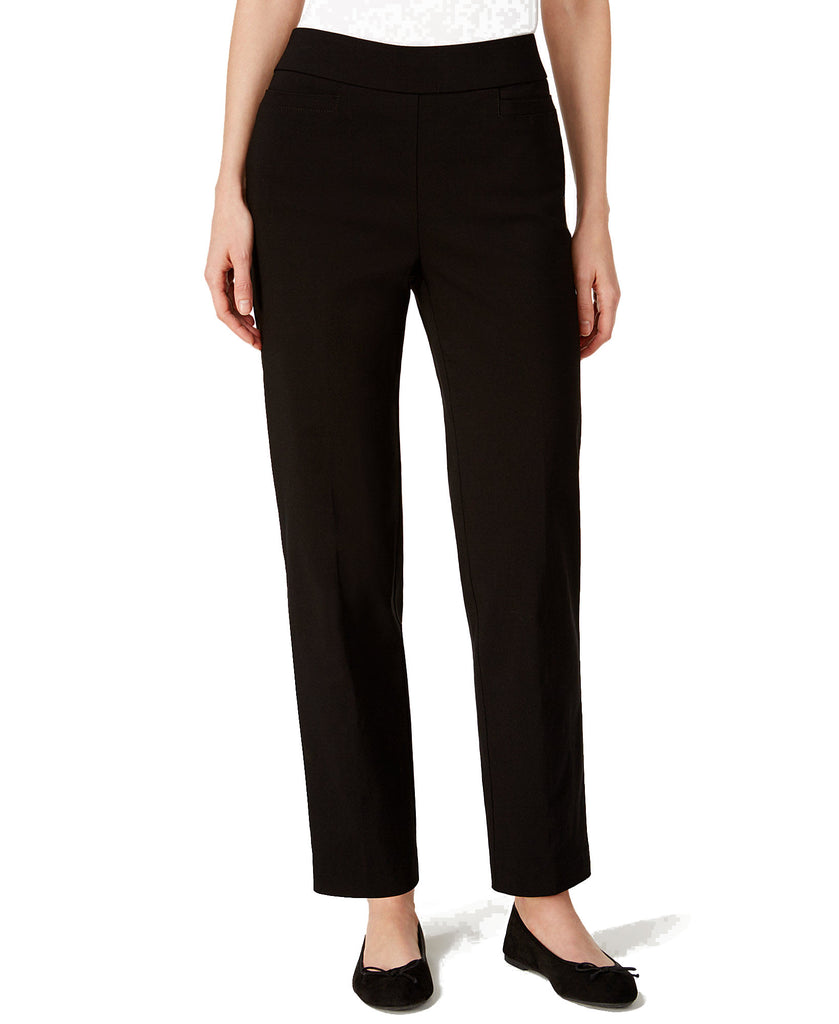 Alfred Dunner Women Classics Allure Pull On Slim Leg Pants Black