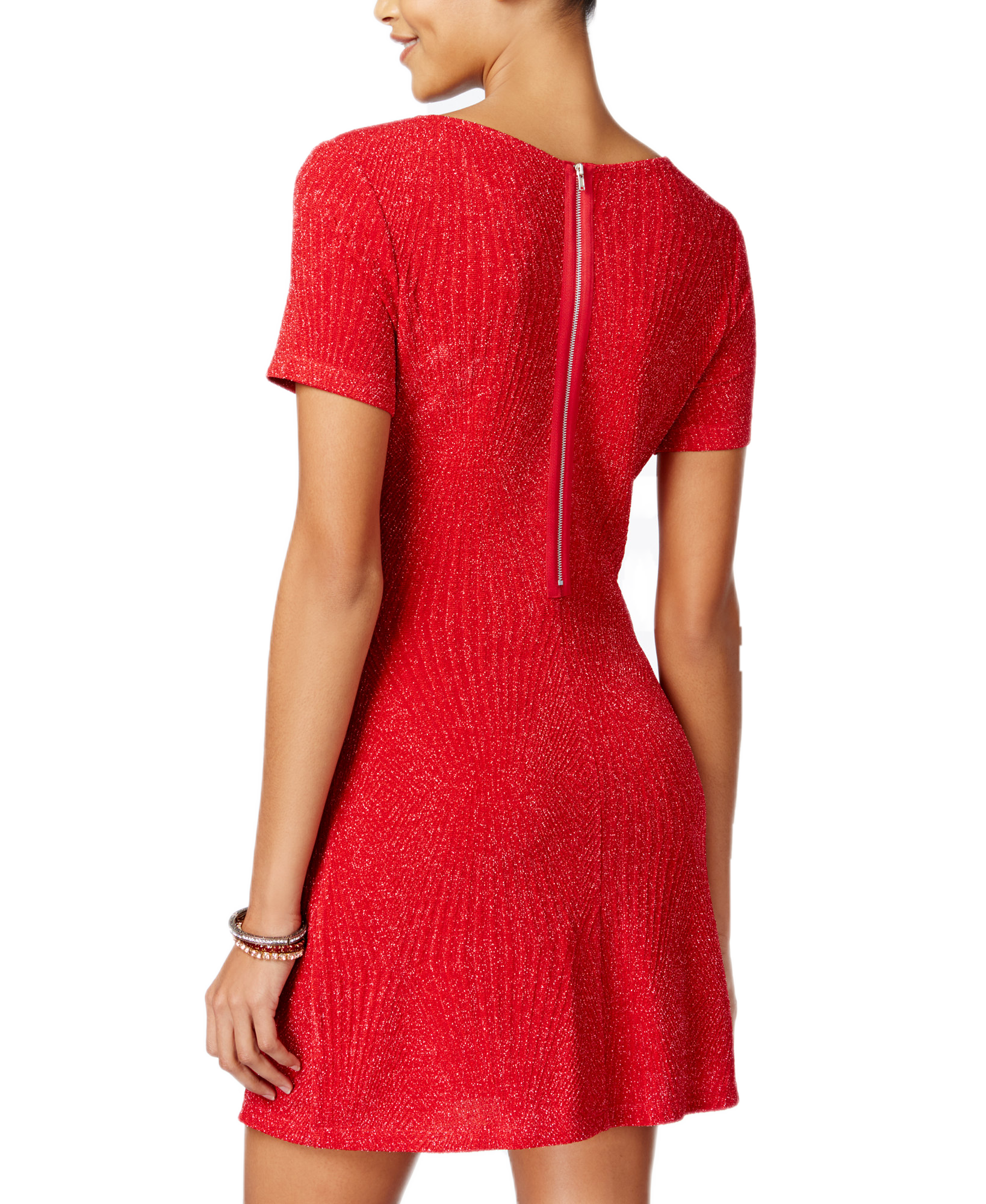 Trixxi Juniors Glitter Swing Dress