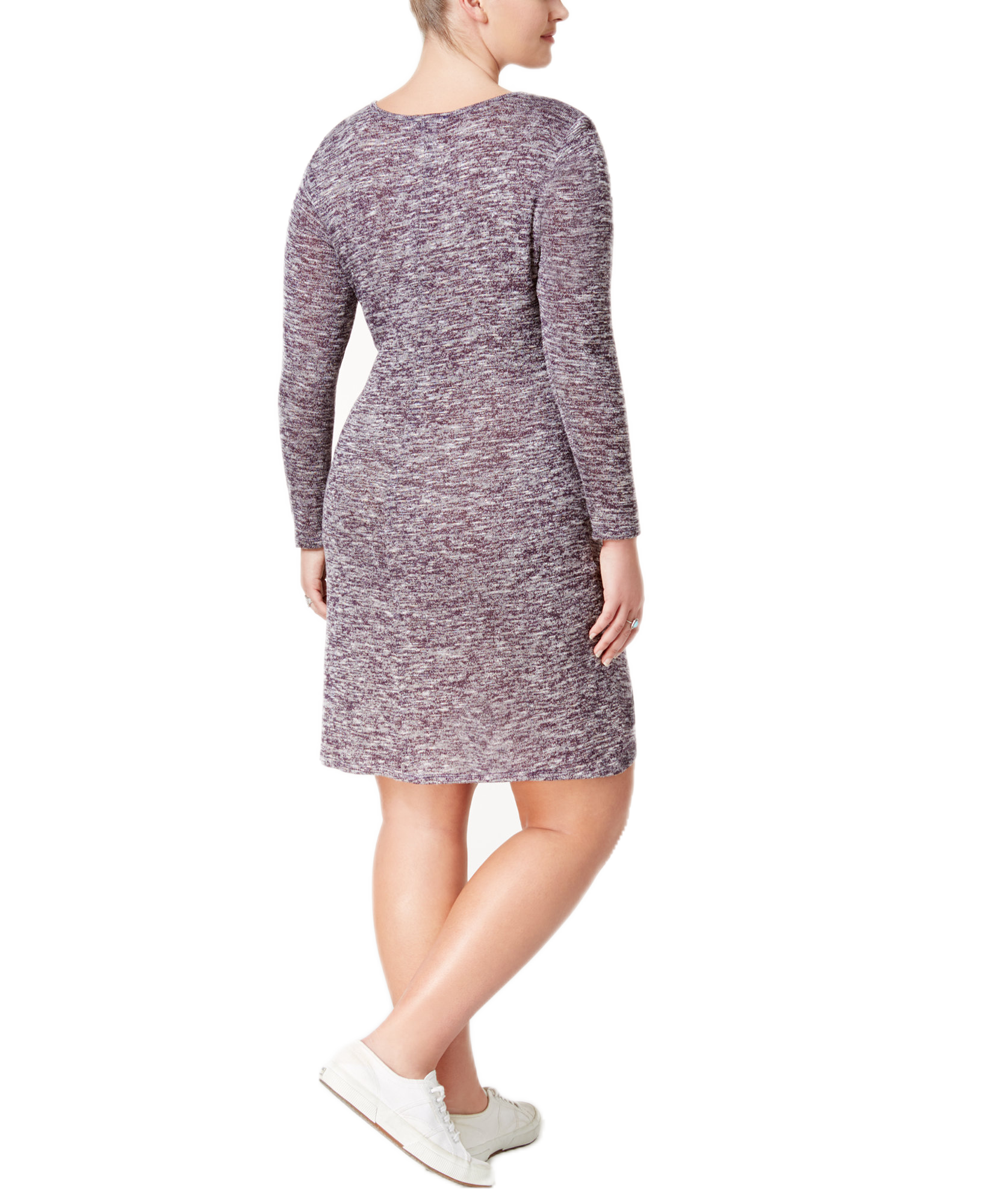 Love Squared Women Plus Trendy Twist Front Sweater Dress