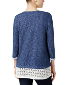 Style & Co Women Crochet Hem Top