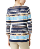 Charter Club Women Boat Neck Striped Top