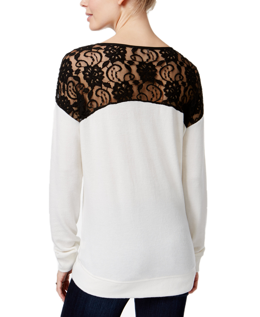 Maison Jules Women Lace Contrast Top