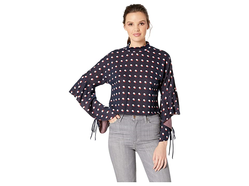 BCBGeneration Women Ruffled Dotted Top