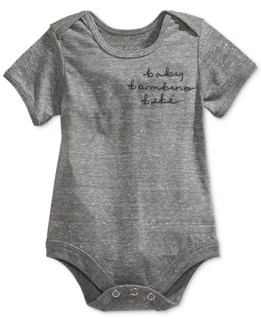 twelveNYC Baby Unisex Celebrate Shop Baby Onsie Grey