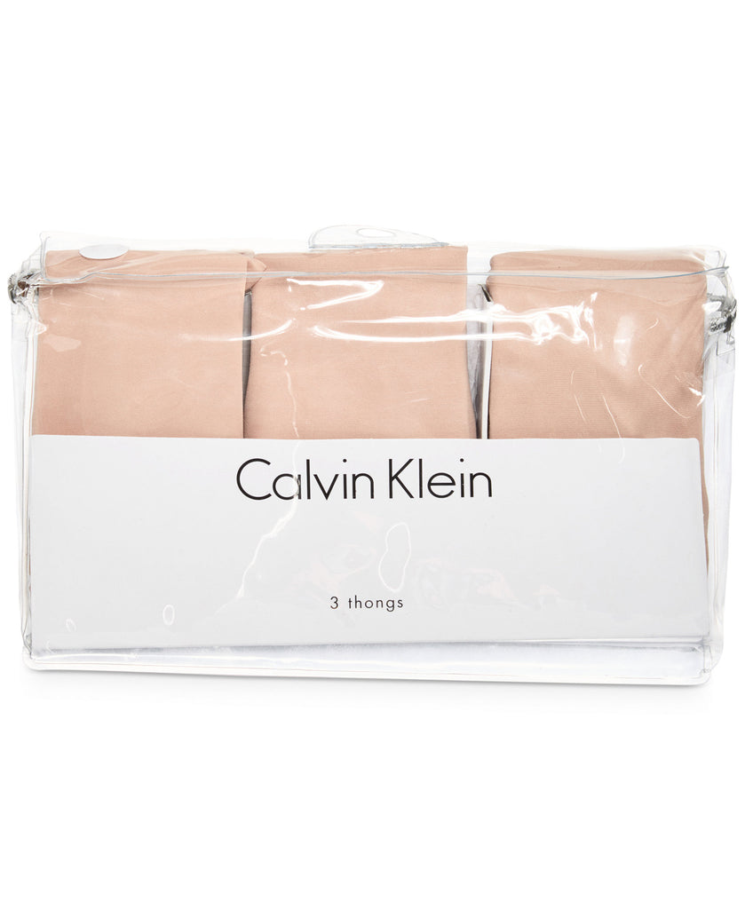 Calvin Klein Women Invisibles 3 Pack Thong Underwear QD3558