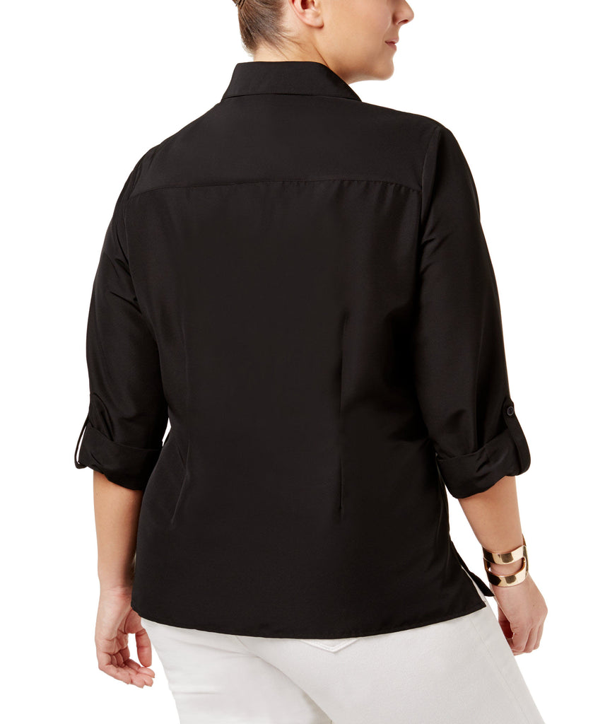 NY Collection Women Plus Utility Blouse