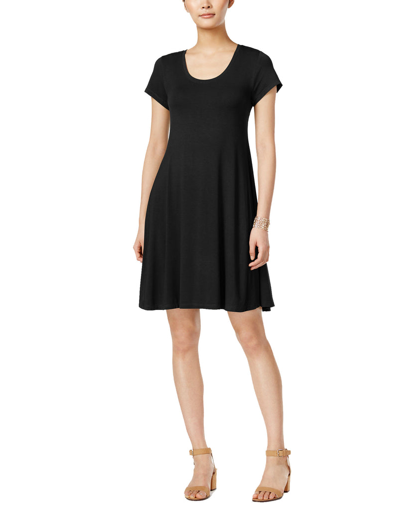 Style & Co Women Short Sleeve A Line Dress