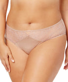 Ashley Graham Womens Plus Lingerie Front Keyhole Lace Panty Cappuccino