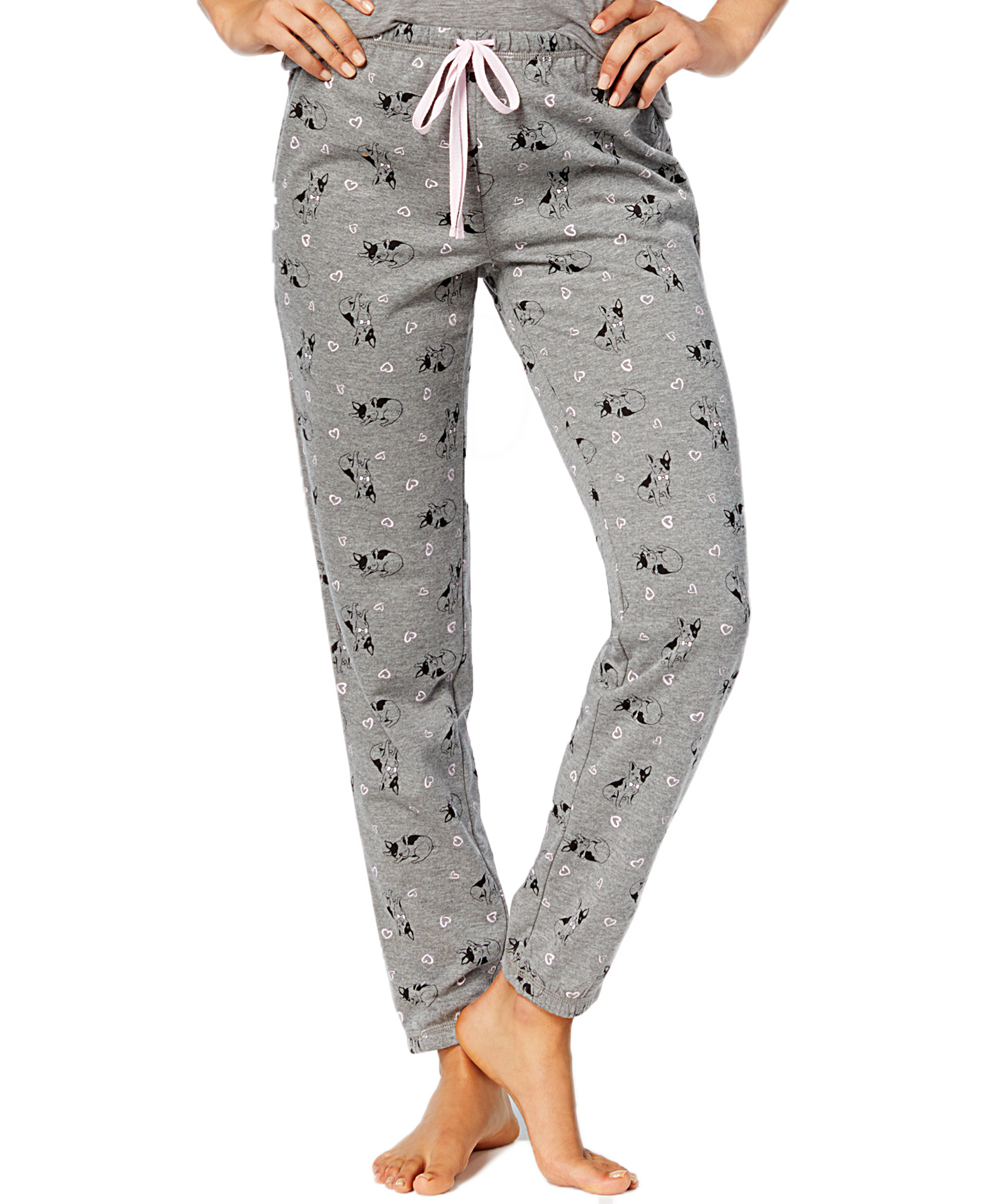 Jenni by Jennifer Moore Women Printed Jogger Pajama Pants Sleeping Dogs