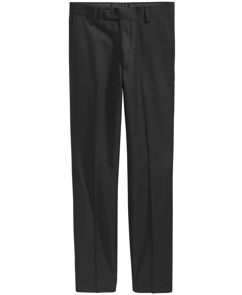 Lauren Ralph Lauren Boys Solid Black Suiting Pants, Big Boys Husky Black