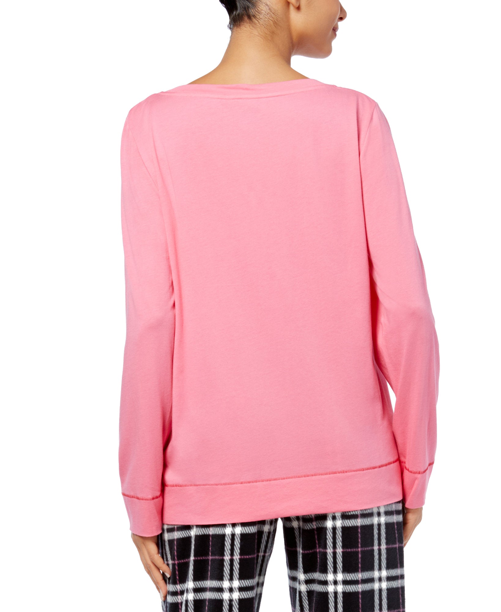 Hue Women Holiday Print French Terry Pajama Top