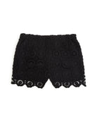 Aqua Girls Crochet Shorts Black