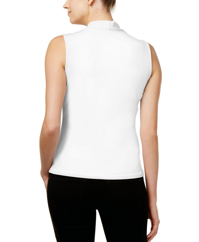 Calvin-Klein-Women-Gathered-V-Neck-Sleeveless-Top