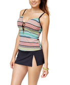 Bleu by Rod Beattie Women Printed Waist Swim Skirt