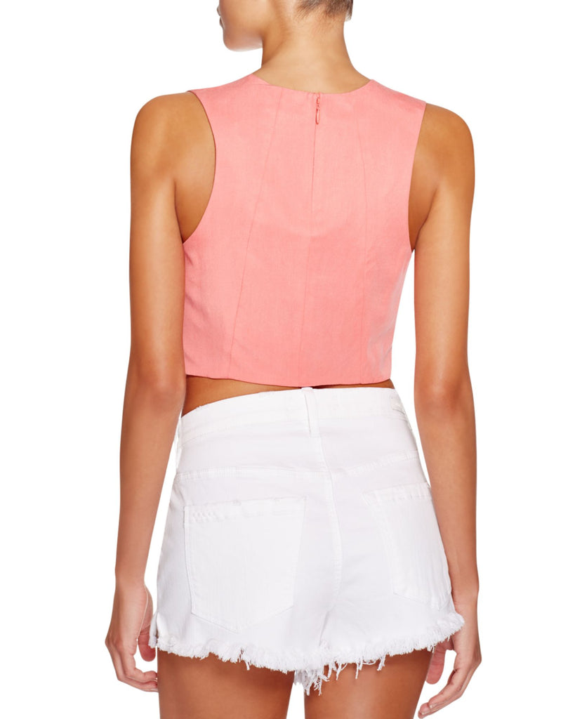 Kendall + Kylie Women Seamed Crop Top