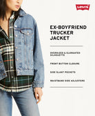 Levis Women Ex Boyfriend Cotton Denim Trucker Jacket
