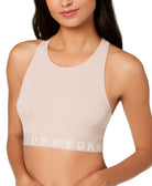 DKNY Women Litewear Seamless Ribbed Crop Top Bralette DK4023 Shell