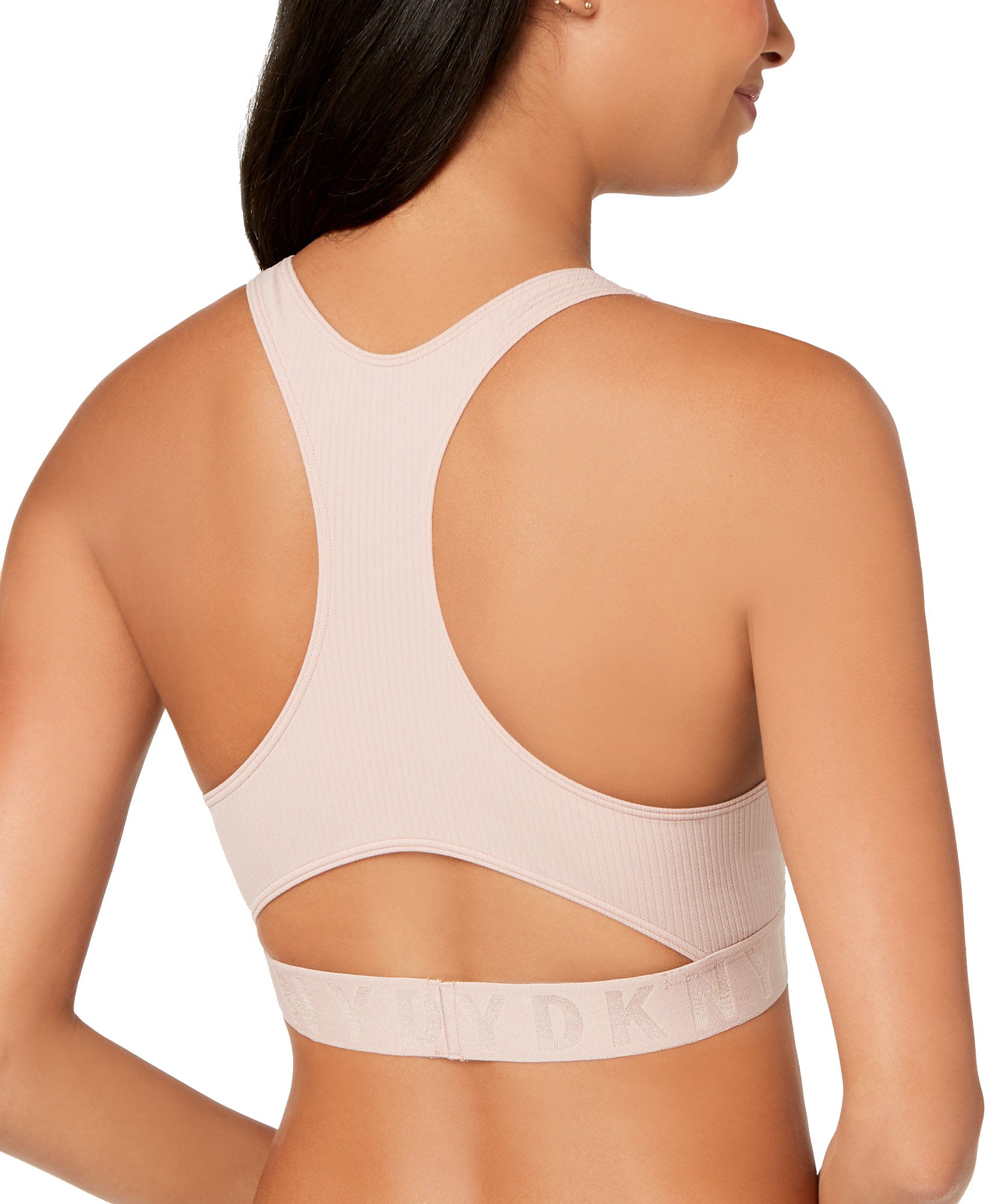 DKNY Women Litewear Seamless Ribbed Crop Top Bralette DK4023