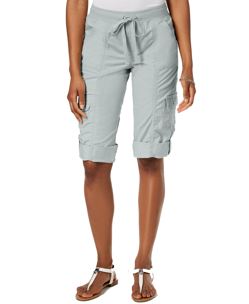 Style & Co Women's Eyelet-Trim Capri Pants (Misty Harbour, 10)
