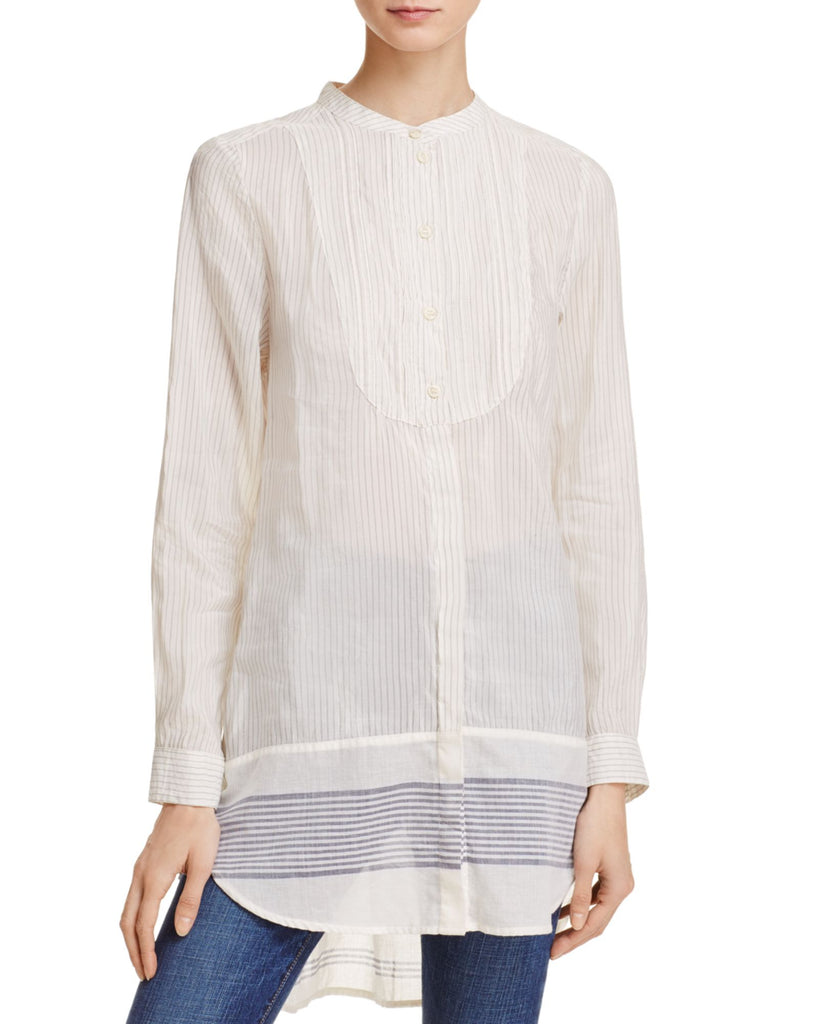 French Connection Women Hasan Stripe Shirt Cream