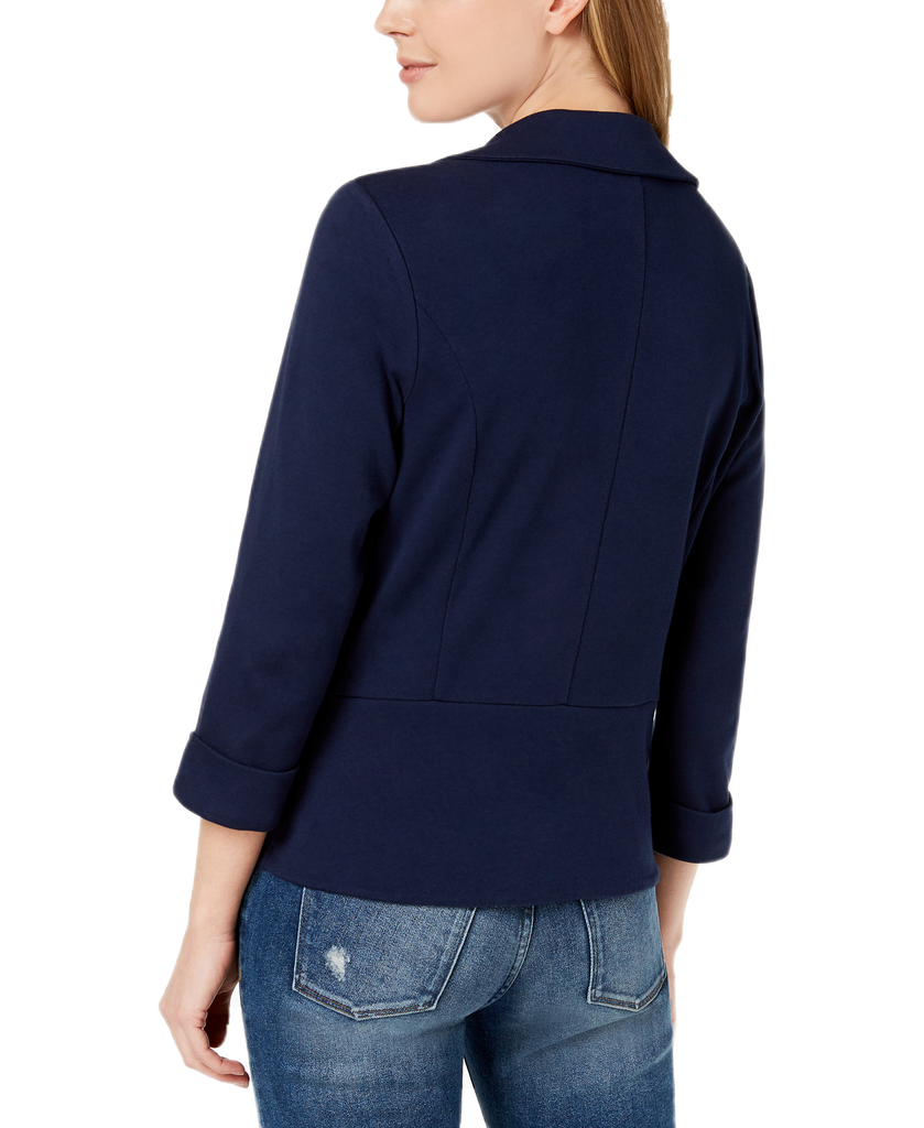 Maison Jules Women 3 4 Sleeve Knit Blazer