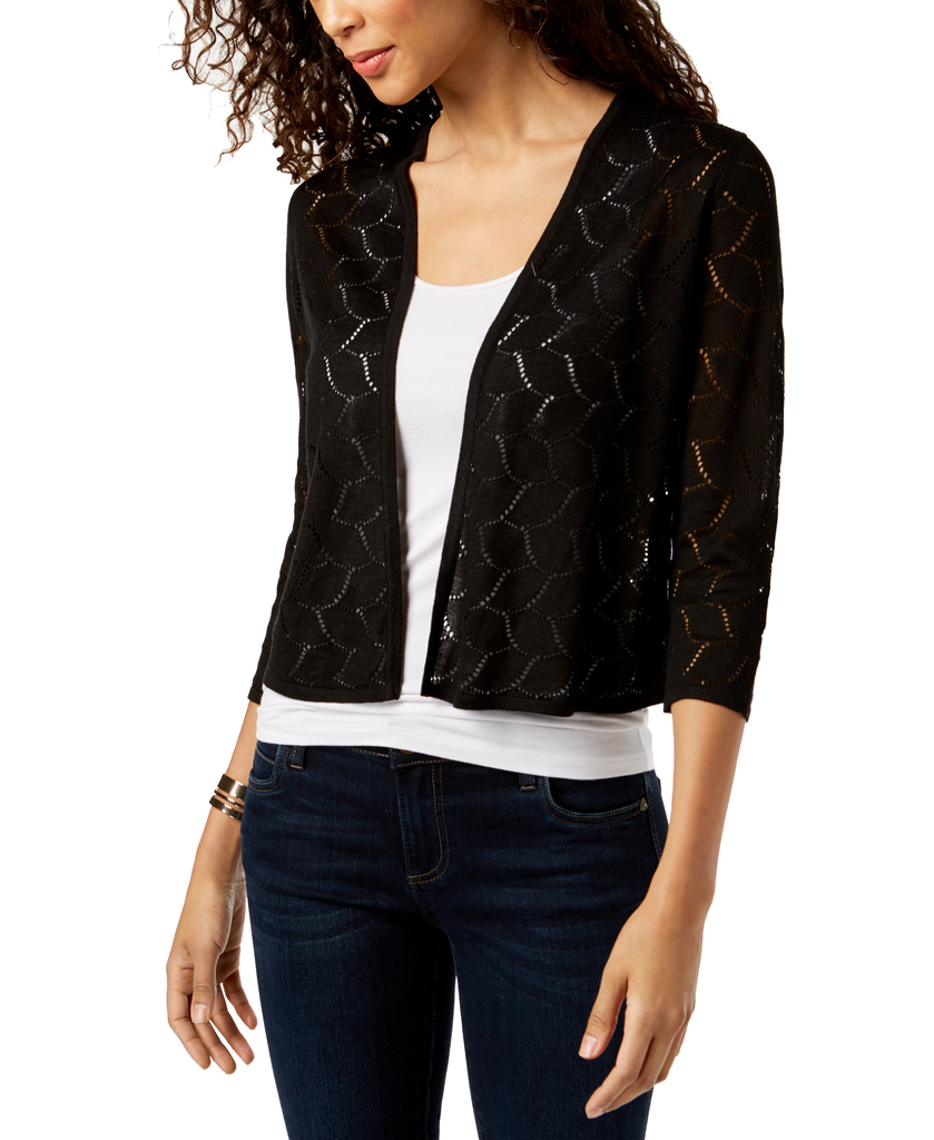 Charter Club Women Pointelle Completer Cardigan