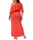 NY Collection Women Plus Cold Shoulder Maxi Dress