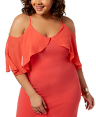NY Collection Women Plus Cold Shoulder Maxi Dress