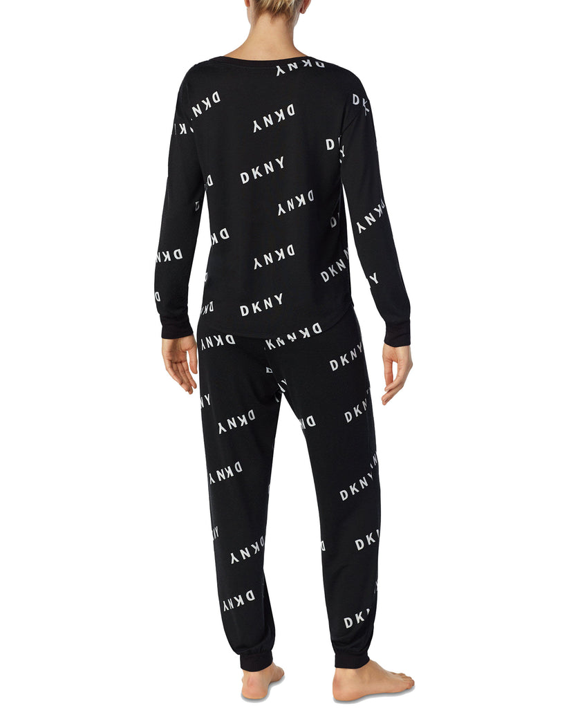 DKNY Women Logo Long Sleeve Knit Pajama Top