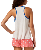 Jenni by Jennifer Moore Women Graphic Print Contrast Trim Pajama Tank