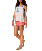 Jenni by Jennifer Moore Women Graphic Print Contrast Trim Pajama Tank